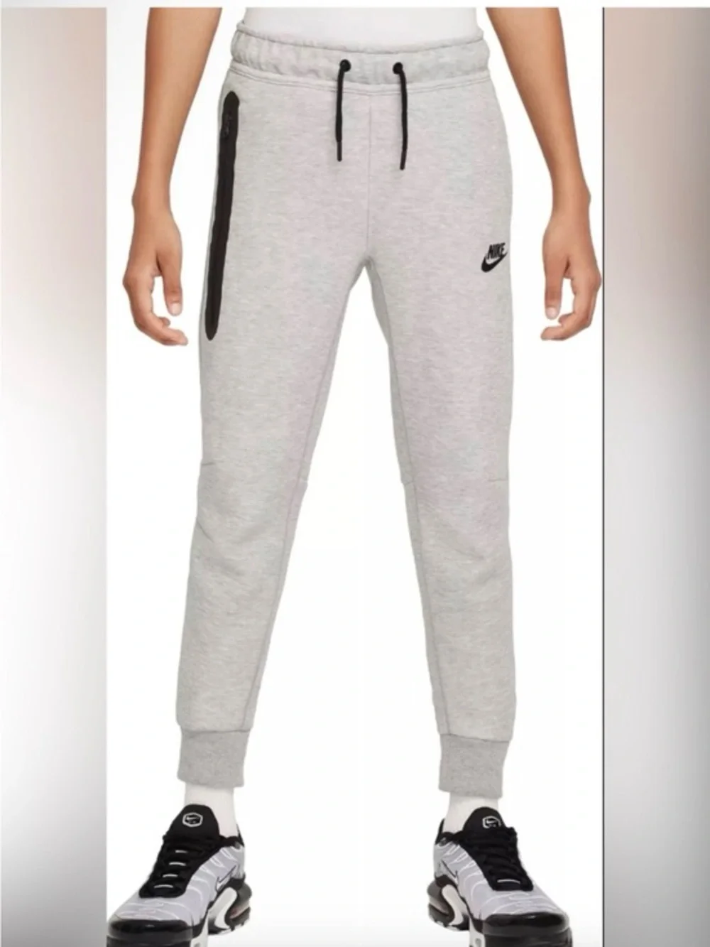 Nike Tech Joggers Pants - Youth Size Small - Light Gray - Athletic